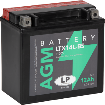 Bateria   LTX14L-BS   LP Landport  AGM Sin Mantenimiento Pack Acido