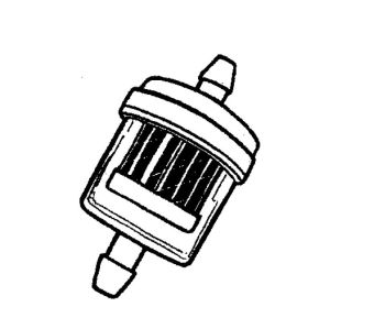 FILTRO GASOLINA PLASTICO VESPINO 6 MM.